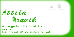 attila mravik business card